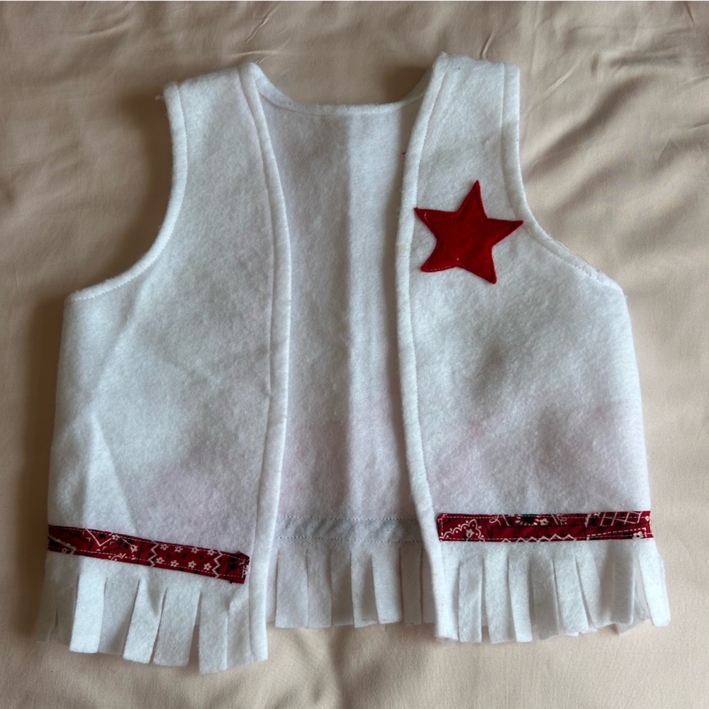 Red & White Cowgirl/Western Costume – Girls Size 6–8 (Small) - Picture 2 of 10